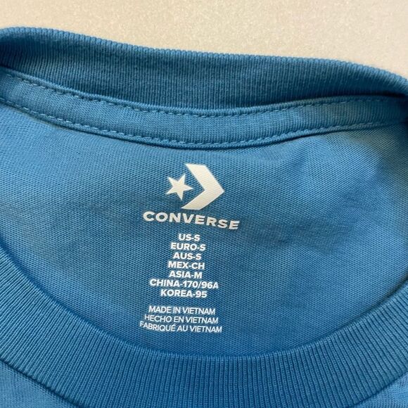 Converse Collage Graphic T-shirt Men Small Blue Short Sleeve - Picture 4 of 5